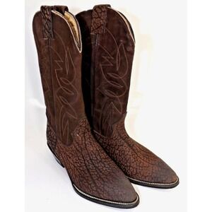 Oklahoma Western boots -Ladies Bull Hide Brown leather - Women's size 7